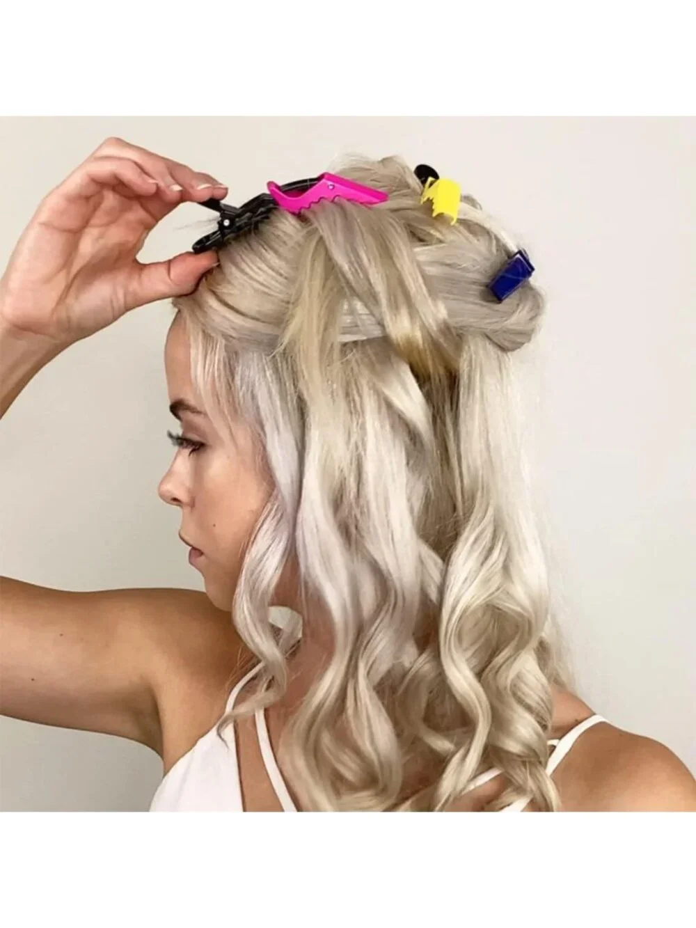 Wide Teeth Double-Hinged Hair Clips for Women - Professional Salon Quality, 10